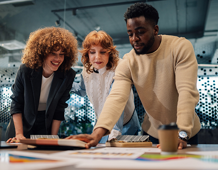 collaborating people